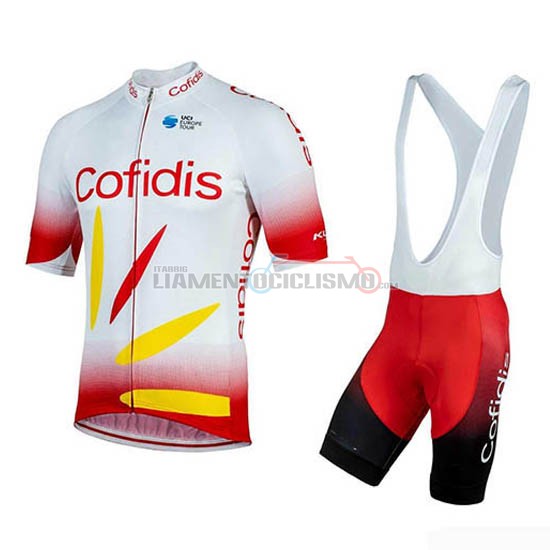 Abbigliamento Ciclismo Cofidis Manica Corta 2019 Rosso Bianco